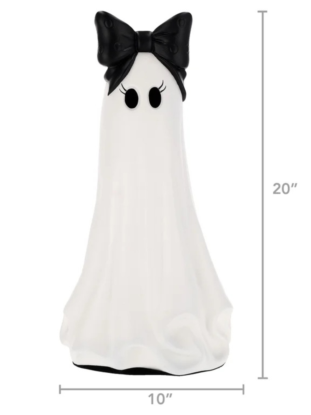 My Texas House White Ghost Décor with Black Bow Accent Viral - Picture 4 of 5